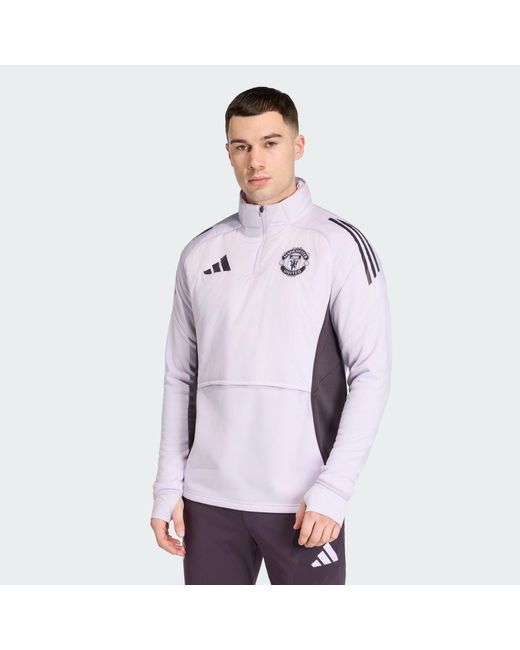 Adidas Purple Manchester United Tiro 25 Competition Winterized Top for men