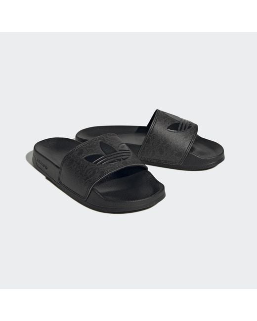 Adidas Black Adilette Lite Slide Sandals