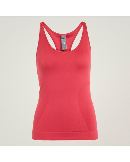 Adidas Red By Stella Mccartney Seamless Yoga Tank Top