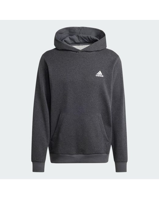 Adidas Black Seasonal Essentials Mélange Hoodie for men