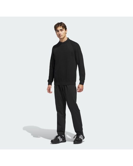 Adidas Black Ultimate365 Tour Knit Crewneck Sweatshirt for men