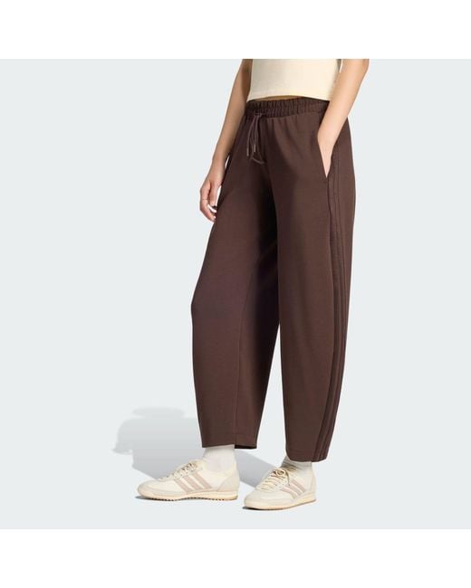 Adidas Brown Barrel Leg Tracksuit Bottoms
