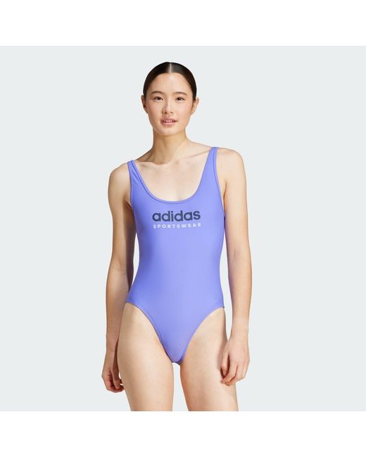 Adidas Blue U-Back Swimsuit