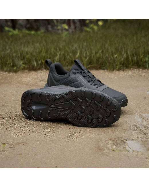 Adidas Black Tracefinder Trail Running Shoes for men