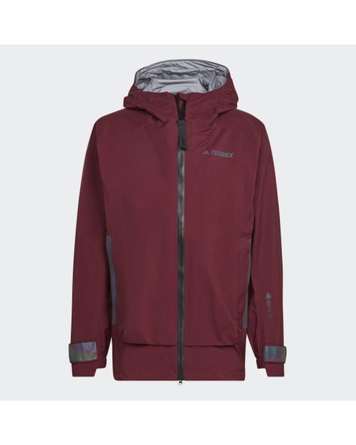 Adidas Red Terrex Myshelter Gore-tex Active Rain Jacket for men