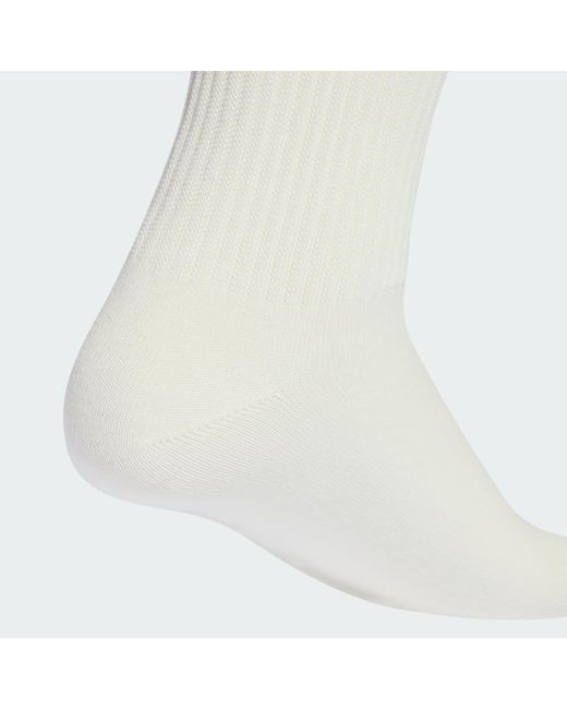 Adidas White 3-Stripes High Crew Socks 3 Pairs