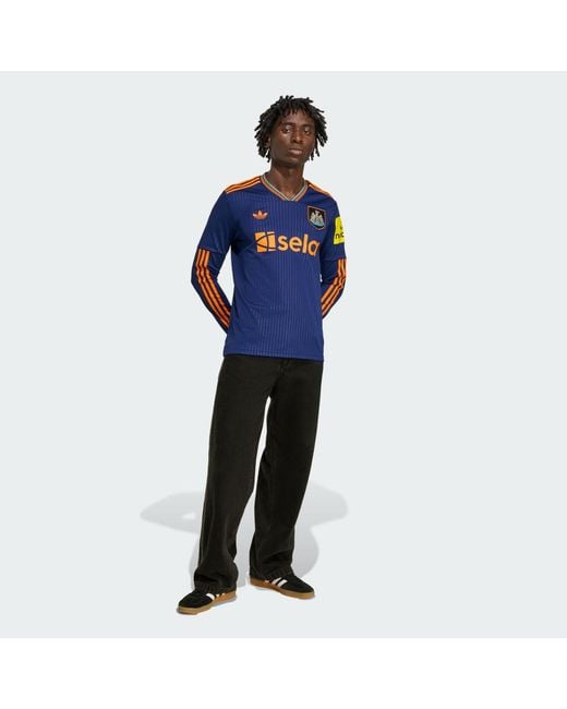 Adidas Blue Newcastle United Fc 25/26 Long Sleeve Third Jersey for men