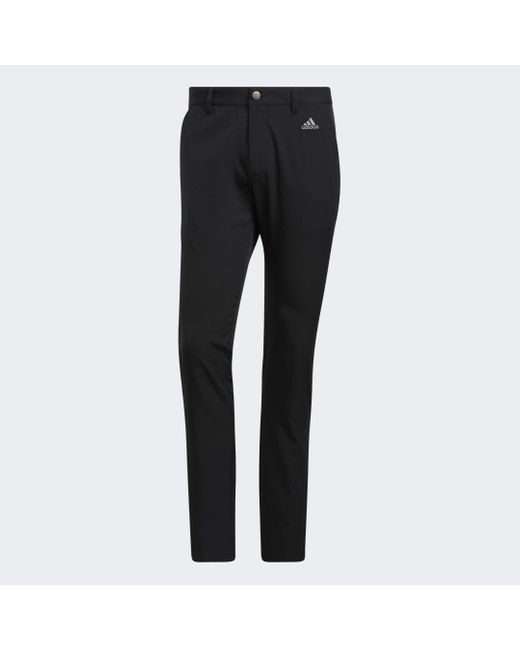 Pantaloni da golf Recycled Content Tapered di Adidas in Black da Uomo