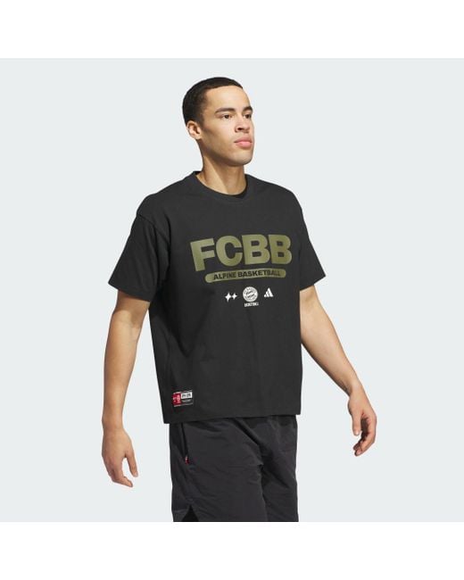 Adidas Black Fc Bayern Garden Fan T-Shirt (Gender Neutral)