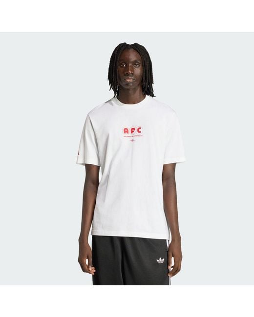 Adidas White Arsenal Fc Seasonal Graphic T-Shirt for men
