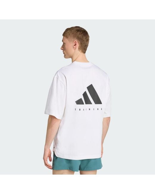 Adidas White Primelift Workout Oversize T-Shirt for men