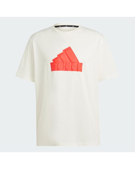 Adidas White Future Icons Badge Of Sport T-shirt for men