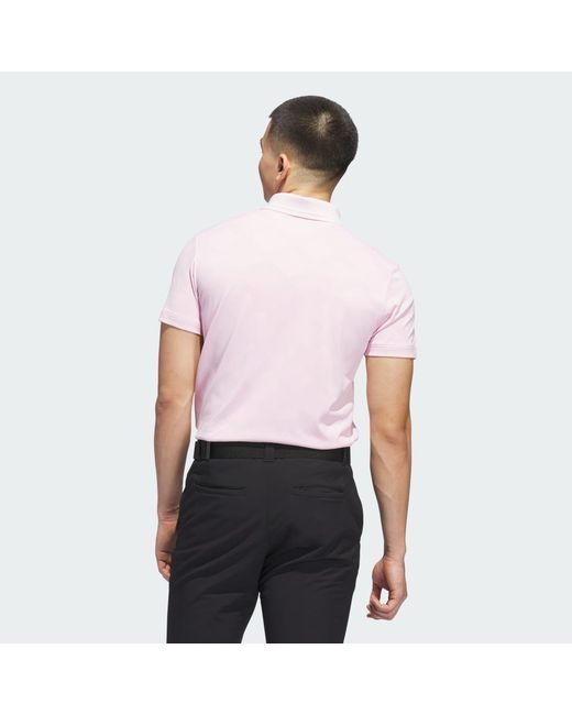 Adidas Pink Ultimate365 Tour Nylon Polo Shirt for men