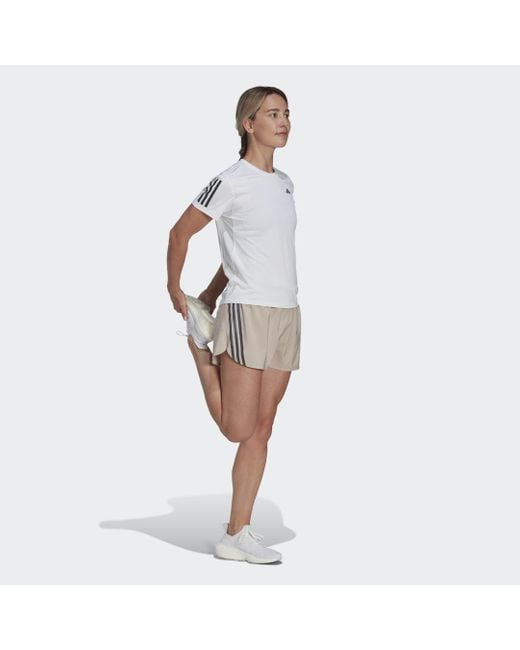 Adidas Gray Run Icons 3-Stripes Running Shorts