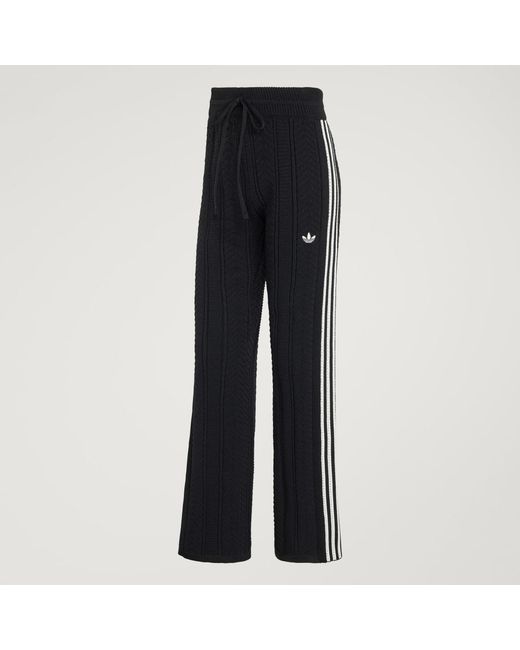 Adidas Black Sst Wide Leg Trackpant