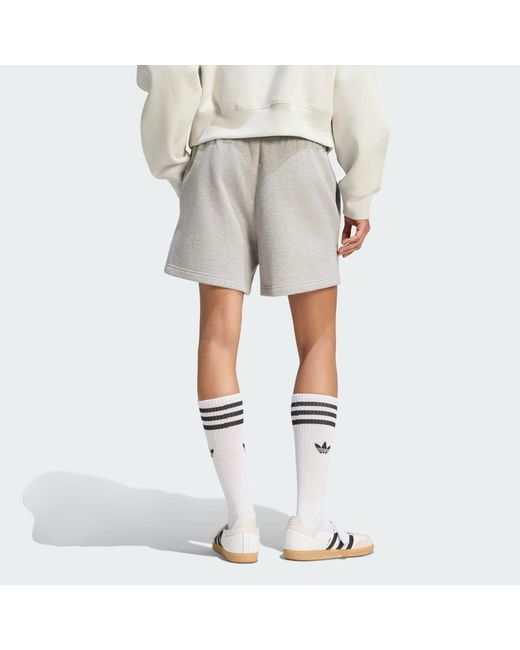 Adidas Gray Essentials Fleece Shorts
