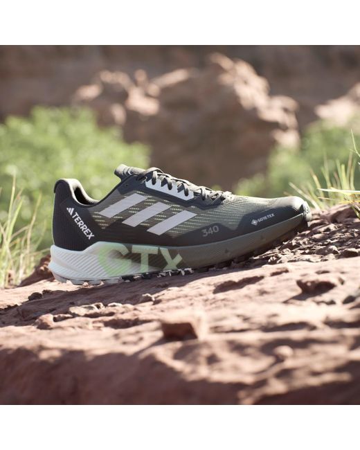 Adidas Green Terrex Agravic Flow Gore-tex Trail Running Shoes 2.0