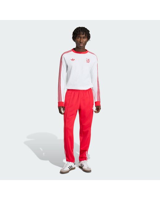 Adidas Red Liverpool Fc Originals Long Sleeve T-Shirt for men