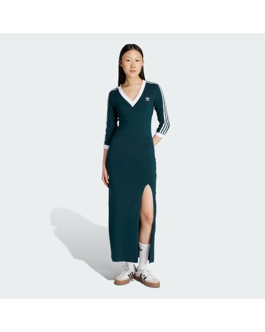 Abito Adicolor Classics 3-Stripes Maxi di Adidas in Blue