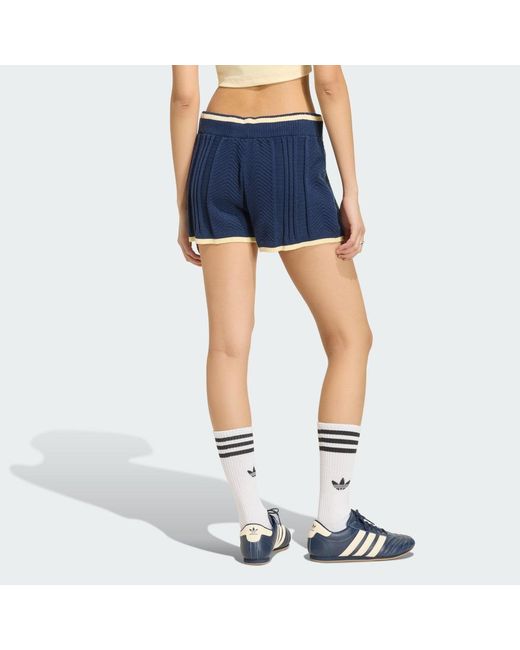 Adidas Blue Cable Knit Shorts