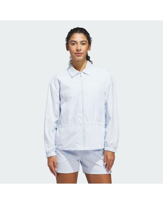 Adidas White Ultimate365+ Peplum Grid Jacket
