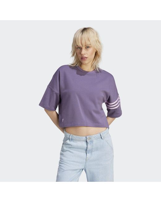 Adidas Adicolor Neuclassics T-shirts in het Purple