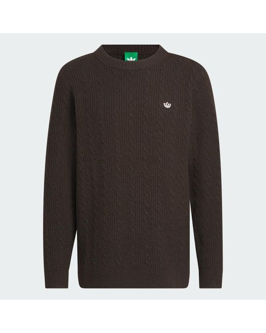 Adidas Black Originals Cableknit Sweatshirt for men