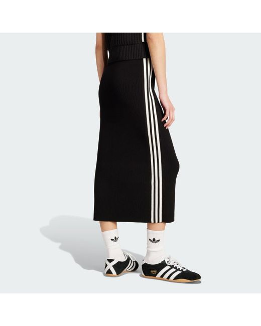 Adidas Black Adicolor Knit 3-Stripes Skirt