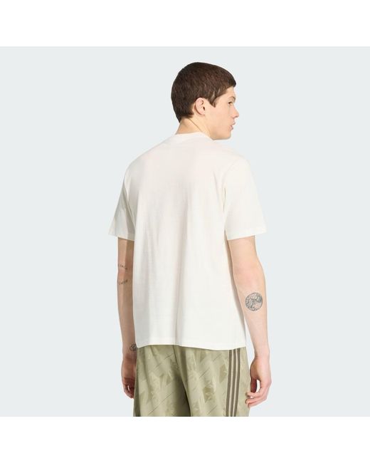 Adidas White Monogram T-Shirt for men