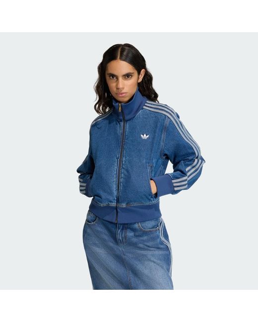 Adidas Blue Firebird Track Top Denim