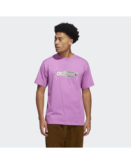 Adidas Hypersport Linear T-shirt in het Purple voor heren