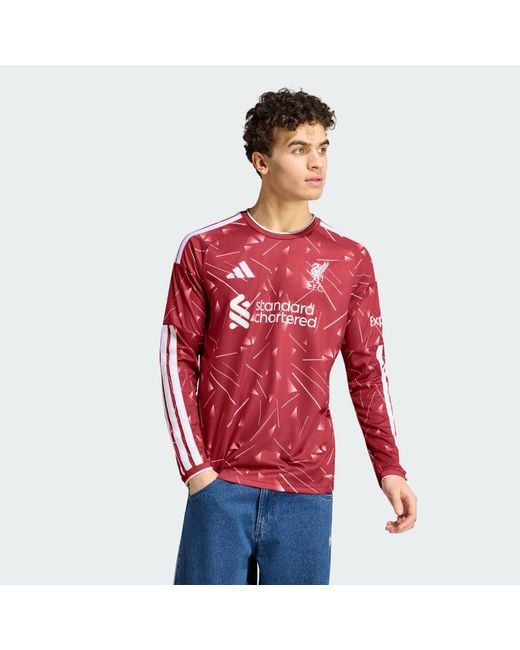 Adidas Red Liverpool Fc 26/27 Home Jersey Long Sleeve for men