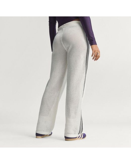 Adidas Blue Knitted Crochet Firebird Track Pants