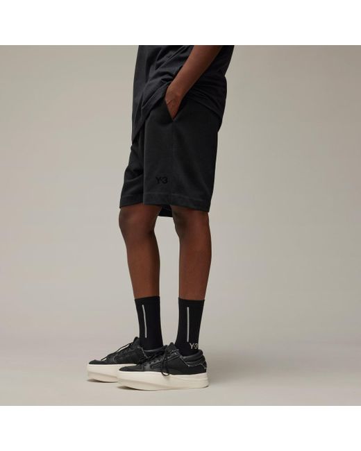 Adidas Black Y-3 French Terry Shorts for men