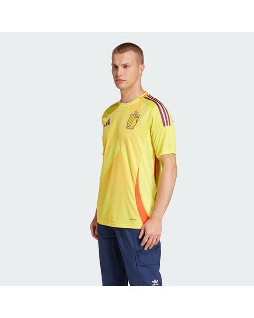 Adidas Yellow Belgium 25 'S Team) Away Jersey for men