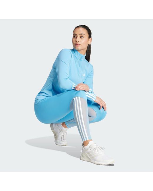 Adidas Blue Hyperglam Training Quarter-Zip Track Top