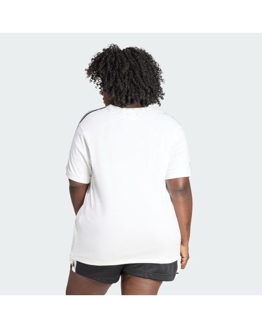 Adidas Originals White 3-stripes Baby T-shirt (plus Size)