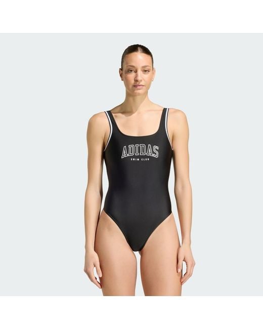 Adidas Black Collegiate U-Back Swimsuit