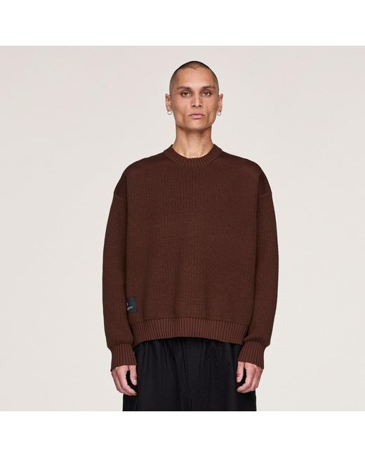 Adidas Brown Y-3 Ut Knit Crew Sweatshirt