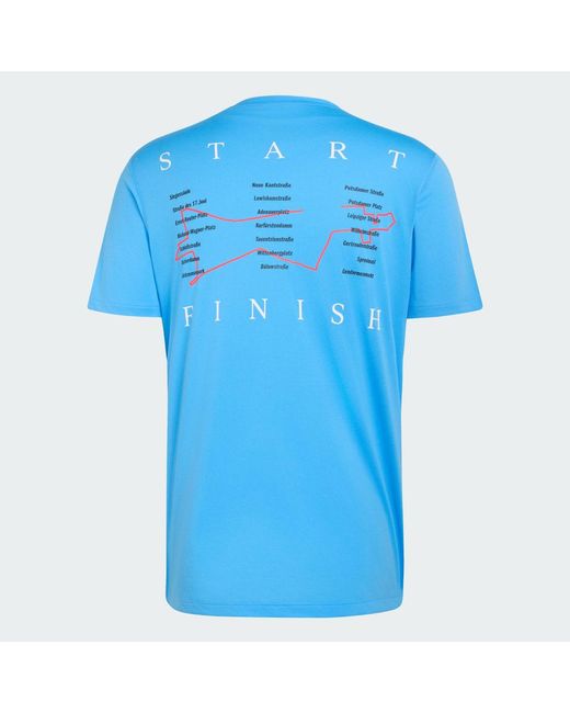 Adidas Blue Berlin Half Marathon T-Shirt for men
