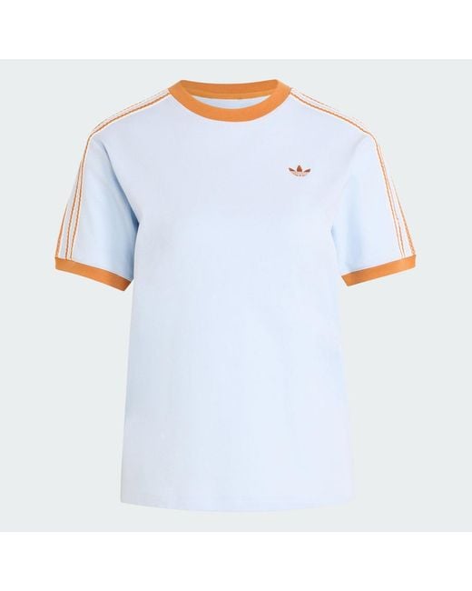 Adidas White Originals Summer Glow Advanced Three Stripes T-Shirt