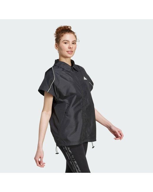 Adidas Black Stadium Cover Up Shirt
