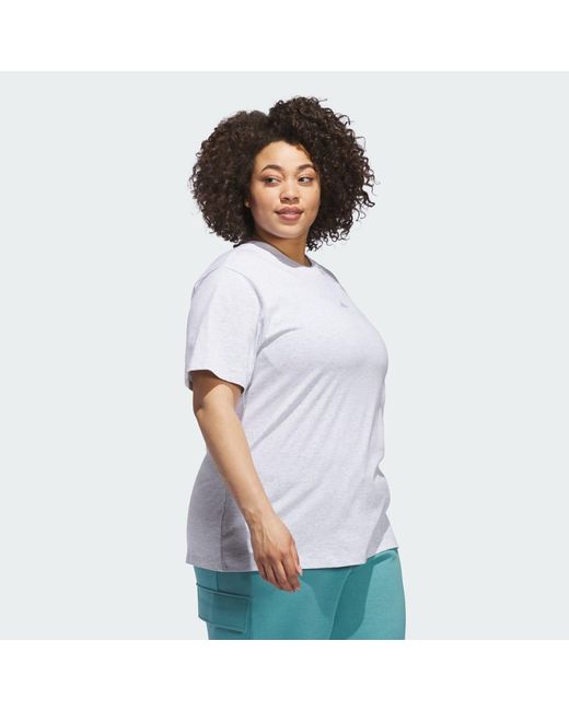 Adidas White Essentials Small Logo Tshirt