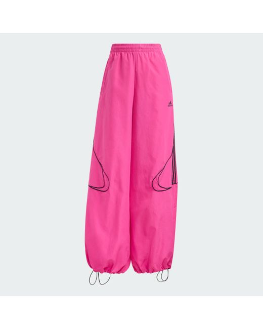 Teamgeist Adicolor Pantaloni Da Allenamento Cuciti Oversize di Adidas in Pink