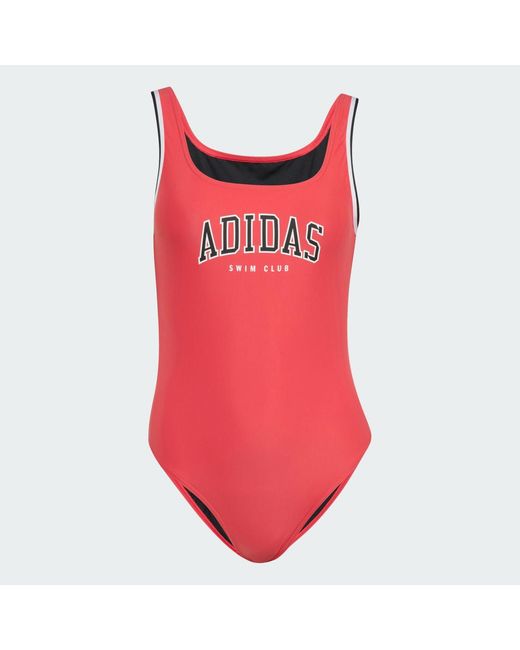 Adidas Pink Collegiate U-Back Swimsuit