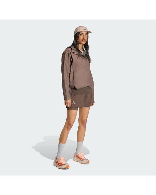 Adidas Brown Terrex Xploric 2.5 Layer Climaproof Anorak