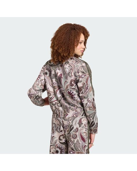 Adidas Brown Liberty London Firebird Satin Track Top