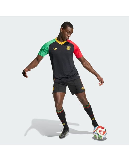 Adidas Red Jamaica 26 X Bob Marley Away Pre Match Jersey for men