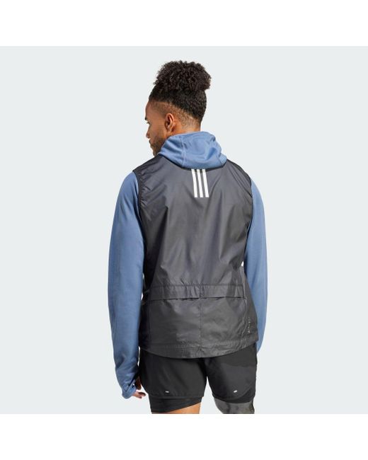 Adidas Blue Own The Run Vest for men
