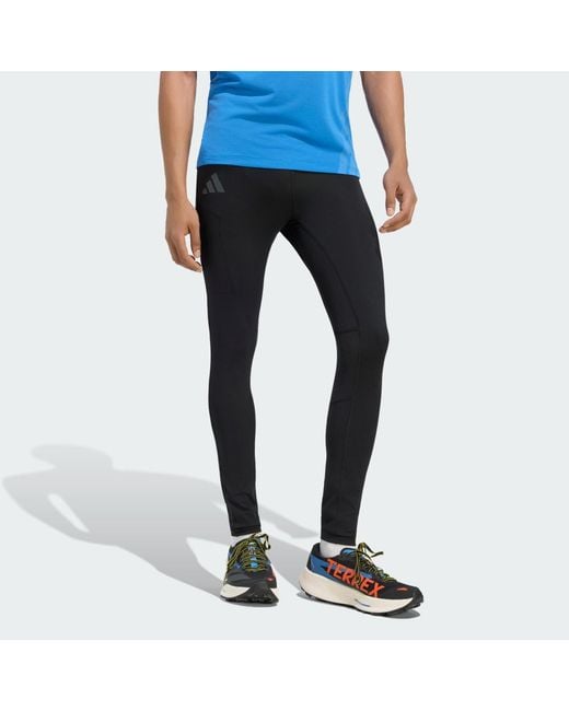 Adidas Blue Terrex Xperior Trail Running Tights for men